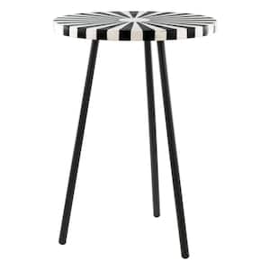 Flare Black and White Side Table