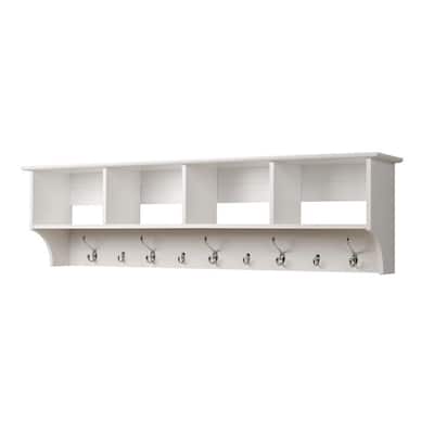Coat Racks Entryway Furniture The Home Depot - Wall Mounted Hooks With Shelf