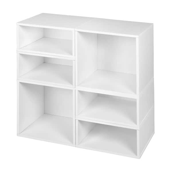 Rest Haven 3 Drawer Cube Storage Organizer, White/Pink 