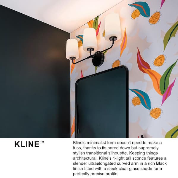 LARK - Kline 33.0 in. 4 Light Black Vanity Light