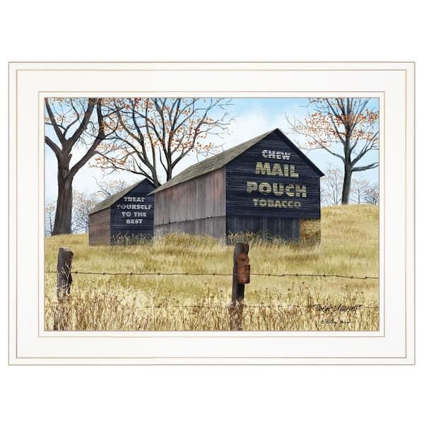 HomeRoots Charlie Treat Yourself Mail Pouch Barn 1-Piece Framed Wall Art 15 in. x 19 in.