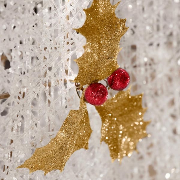 Glitter Christmas Tree Charm, Gold plated