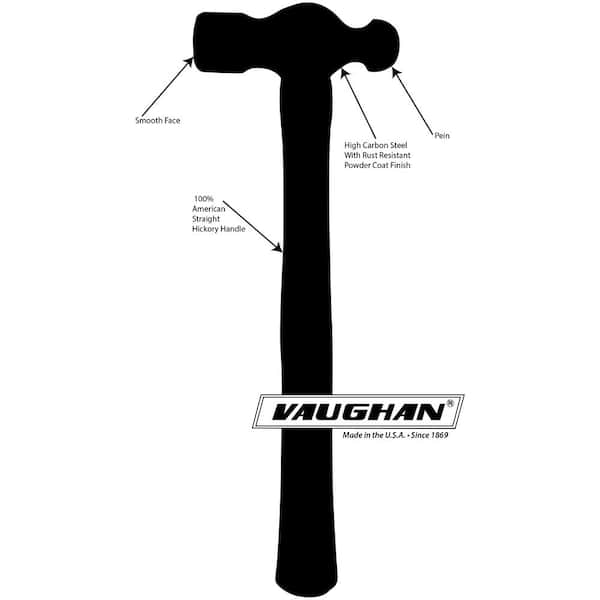 Vaughan 32 oz. Steel Ball Pein Hammer with 15 in. Hardwood Handle
