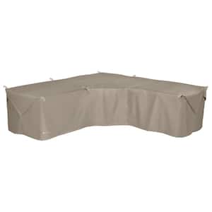 Storigami 100 in. L x 100 in. W x 31 in. H Goat Tan Easy Fold V-Shaped Sectional Cover