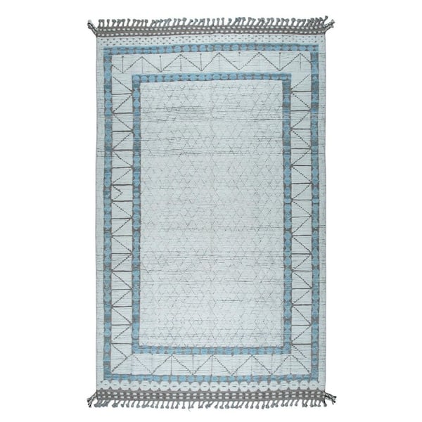 Ivory 6 ft. x 9 ft. Hand-Knotted Wool Contemporary Marrakech Handspun, Elegant and Timeless Rug for Living, Area Rug