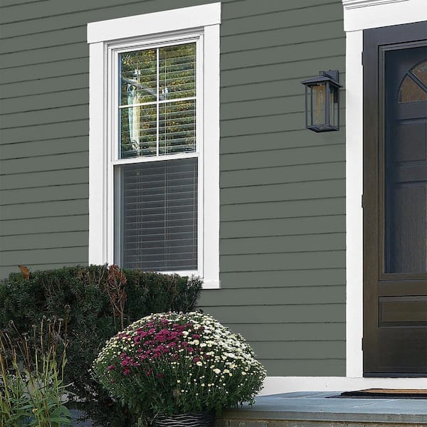 Glidden Premium 1 gal. PPG1033-6 Gunmetal Gray Flat Exterior Latex