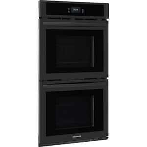 27 in. Double Electric Built-In Wall Oven with Convection in Black