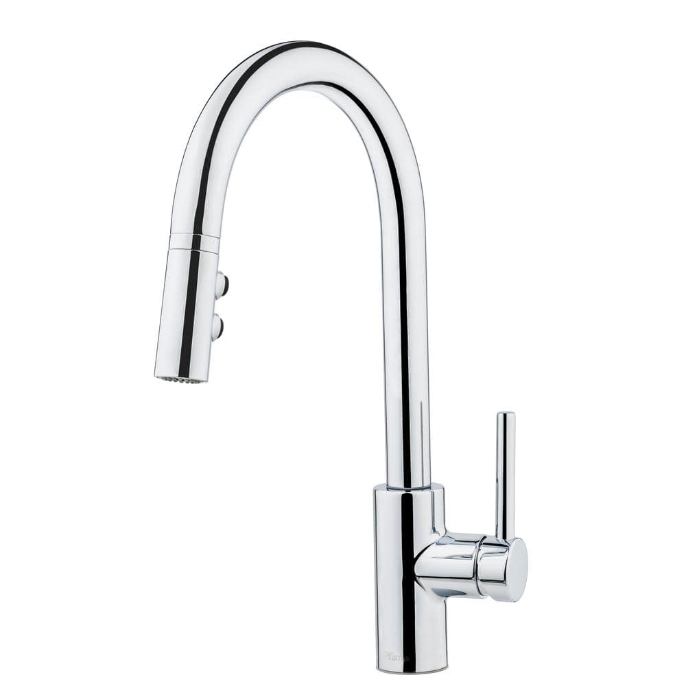 Pfister Stellen Single-Handle Pull-Down Sprayer Kitchen Faucet in Polished  Chrome LG529-SAC
