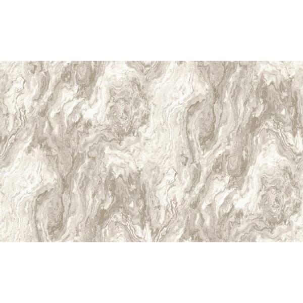 Advantage Brown Star Taupe Marble Wallpaper