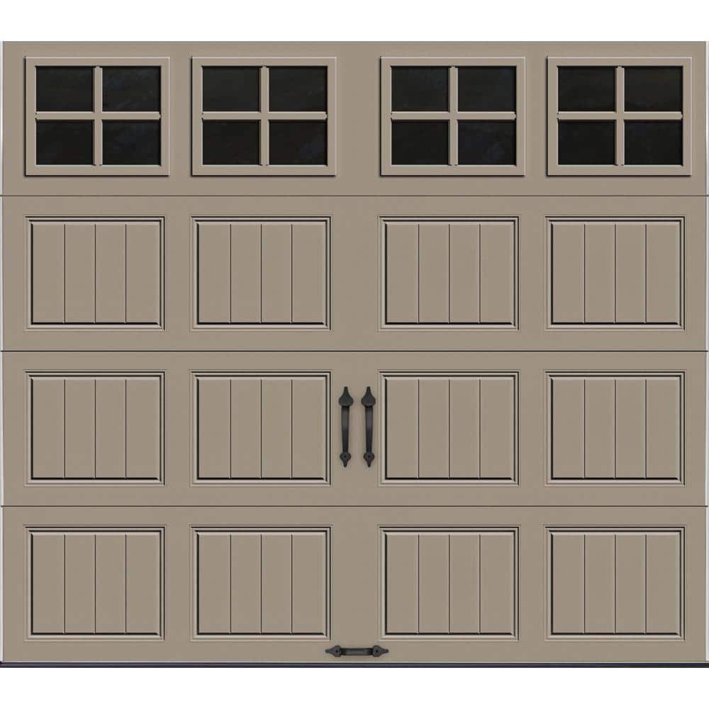 Gallery Steel Short Panel 8 ft x 7 ft Insulated 18.4 R-Value Sandtone Garag