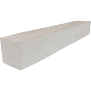 4 in. x 4 in. x 3 ft. Sandblasted Faux Wood Beam Fireplace Mantel Unfinished