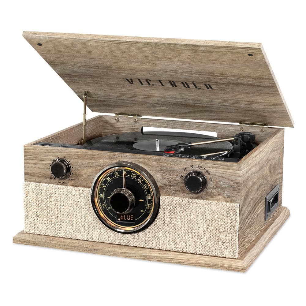 Victrola 6-in-1 Brookline Bluetooth Record Player with 3-Speed