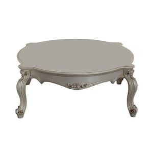 Picardy 54 in. Antique Pearl Small Round Resin Coffee Table