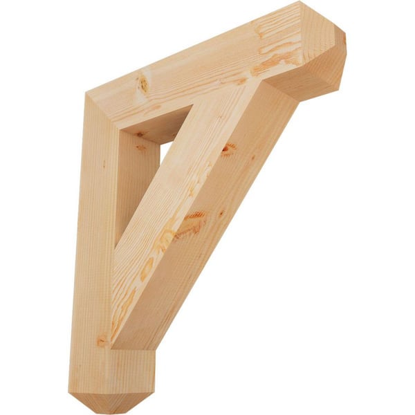 Ekena Millwork 5.5 in. x 34 in. x 30 in. Douglas Fir Traditional Craftsman Smooth Bracket