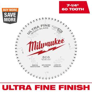 7-1/4 in. x 60-Tooth Carbide Ultra Fine Finish Circular Saw Blade