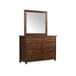 Danner 8-Drawer Chestnut Dresser with Mirror