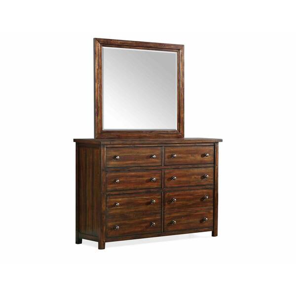 Picket House Furnishings Danner 8Drawer Chestnut Dresser with Mirror