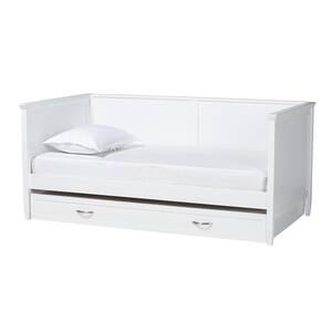 Baxton Studio Linna White Twin Daybed with Trundle 146-8201-HD - The Home  Depot