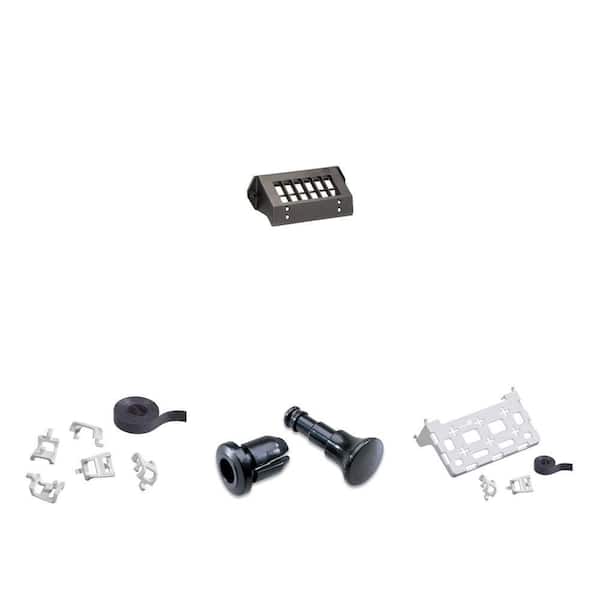 Push-Lock Pins (20-Pack), Saddle Tie Kit (5-Pack), Shelf Bracket & 12-Port Mounting Bracket Combo