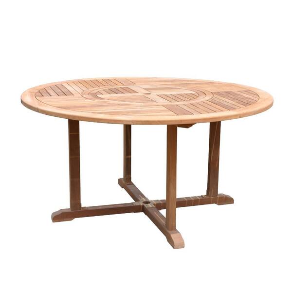 Courtyard Casual Burma Collection Teak Outdoor Round Dining Table