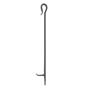 Shepherd's Hook 28 in. Tall Fireplace Poker Tool, Graphite