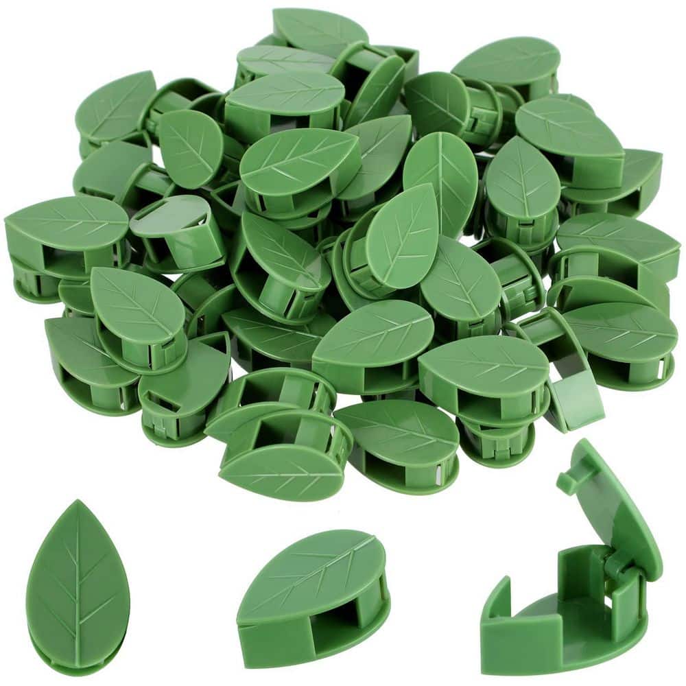 Green Leaf-shaped ABS Plant Support Clips with Adhesive Stickers, 60-Pack price history on PriceWatchPro