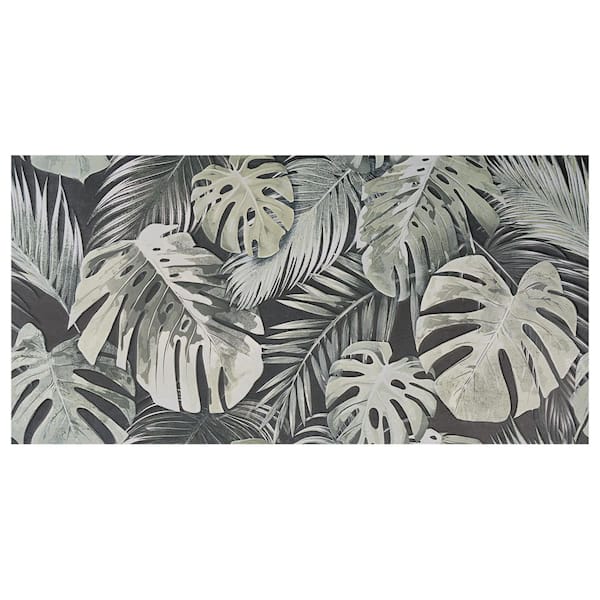 Flora Scuro Green 4 in. x 0.31 in. Textured Matte Ceramic Wall Tile Sample