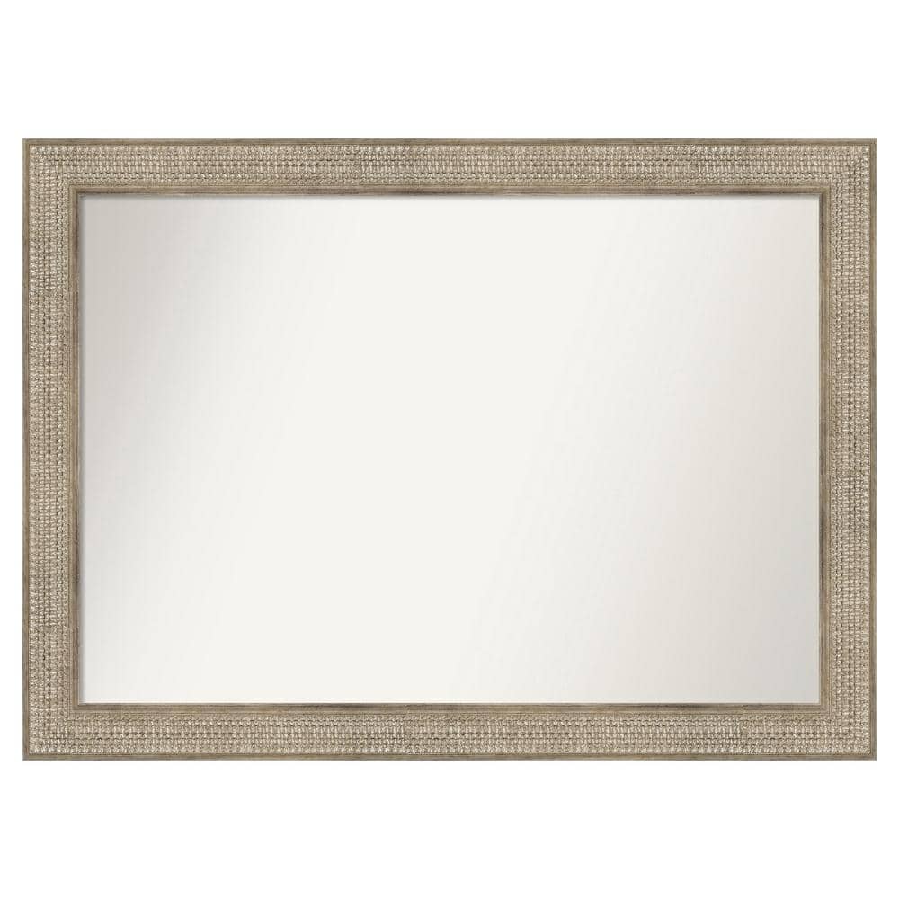 Trellis Silver 48 in. x 35 in. Custom Non-Beveled Wood Framed Bathroom Vanity Wall Mirror price history on PriceWatchPro