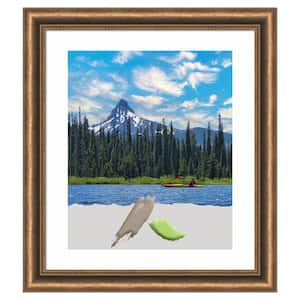 Manhattan Bronze Narrow Wood Picture Frame Opening Size 20x24 in. (Matted To 16x20 in.)