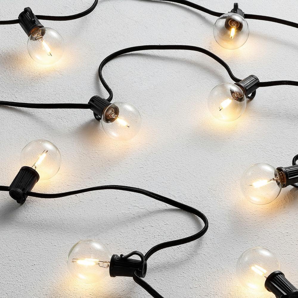 Leigh 10-Foot Black LED Outdoor Globe String Lights