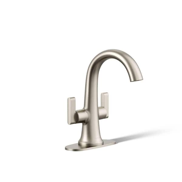 Setra Single Hole 2-Handle Monoblock Bathroom Faucet in Vibrant Brushed Nickel