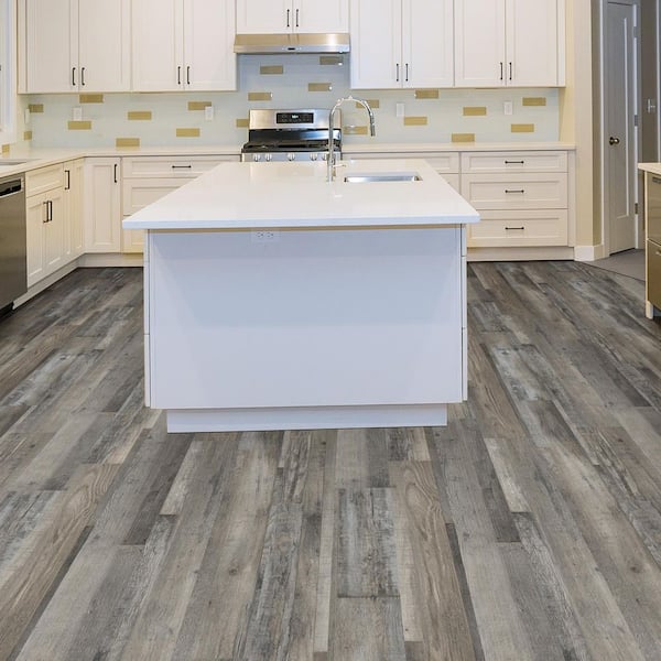 A&A Surfaces Woodland Rustic Pecan 12 MIL x 7 in. W x 48 in. L Click Lock  Waterproof Lux Vinyl Plank Flooring (23.8 sq. ft. / case) HD-LVR5012-0011 -  The Home Depot