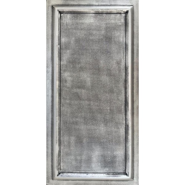 A La Maison Ceilings Framed Panel Antique Silver 1.6 ft. x 3.3 ft. Decorative Foam Glue Up Ceiling Tile (128.2 sq. ft. /case)