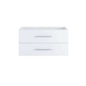 Napa 36 in. W x 20 in. D x 21 in. H Single Sink Bath Vanity Cabinet without Top in Glossy White, Wall Mounted