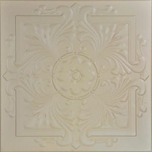Victorian 1.6 ft. x 1.6 ft. Glue Up Foam Ceiling Tile in Lenox Tan