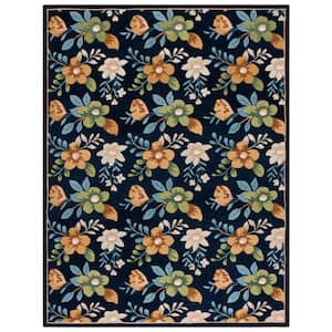 SAFAVIEH Blossom 5 ft. x 8 ft. Navy/Green Contemporary Floral Area Rug ...