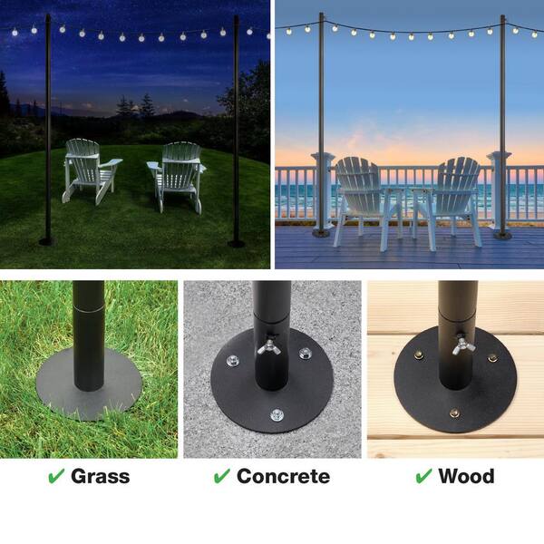 DIY Outdoor String Light Poles 43 OFF Www elevate in
