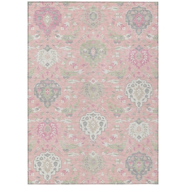 Addison Rugs Chantille Machine Washable Indoor/Outdoor Abstract ACN1026 Pink 2 ft. 6 in. x 3 ft. 10 in. Area Rug