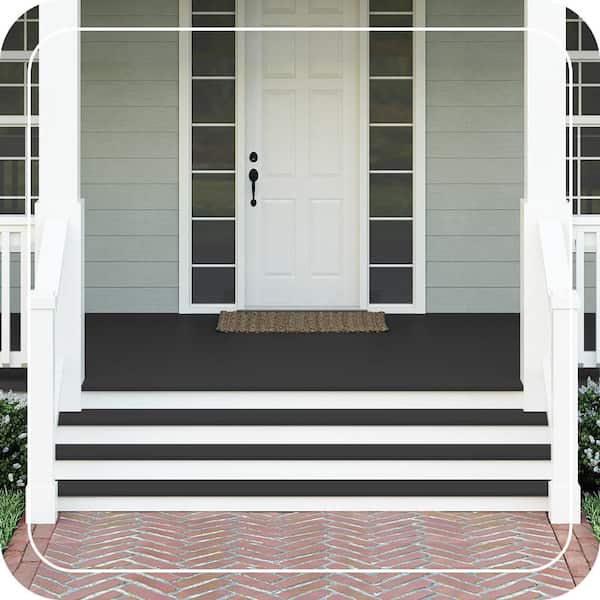 1 gal. #1350 Ultra Pure Black Textured Low-Lustre Enamel Interior/Exterior Porch and Patio Anti-Slip Floor Paint