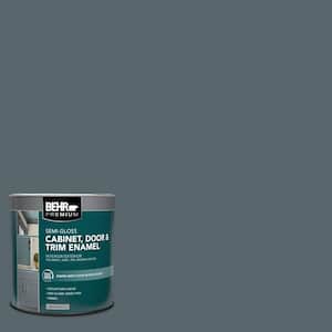 1 qt. #N470-6 Whale Gray Semi-Gloss Enamel Interior/Exterior Cabinet, Door & Trim Paint