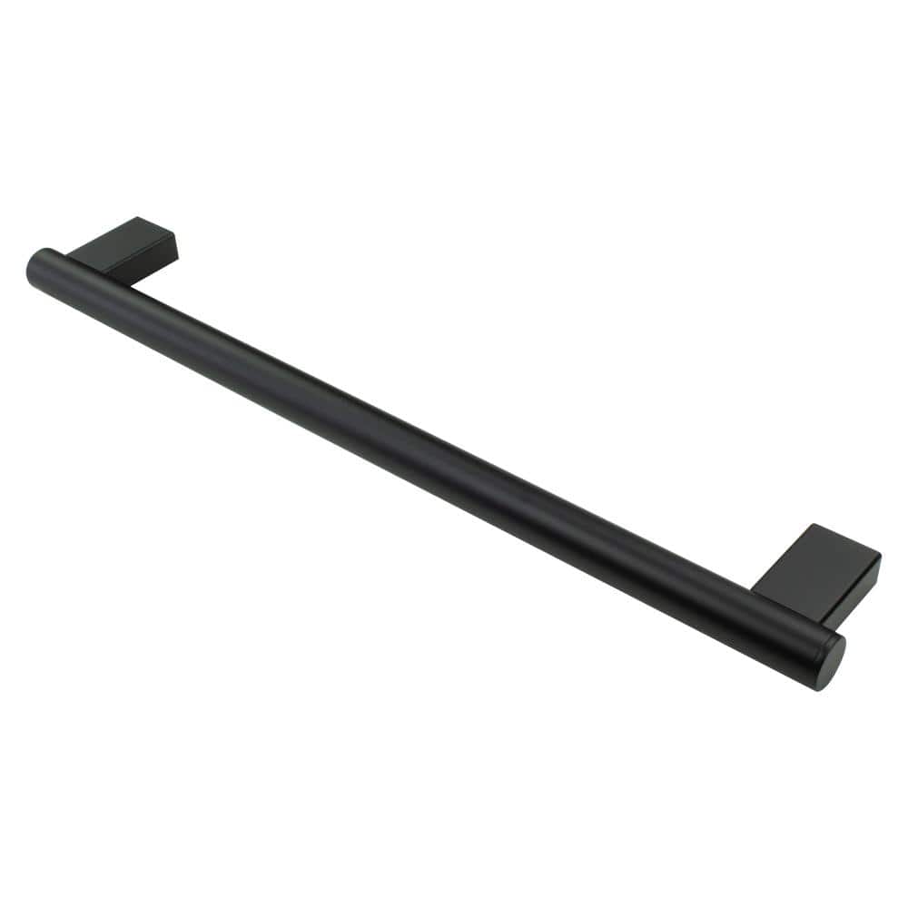 Transolid Maddox 18 in. x 1 in. Concealed Screw Grab Bar in Black