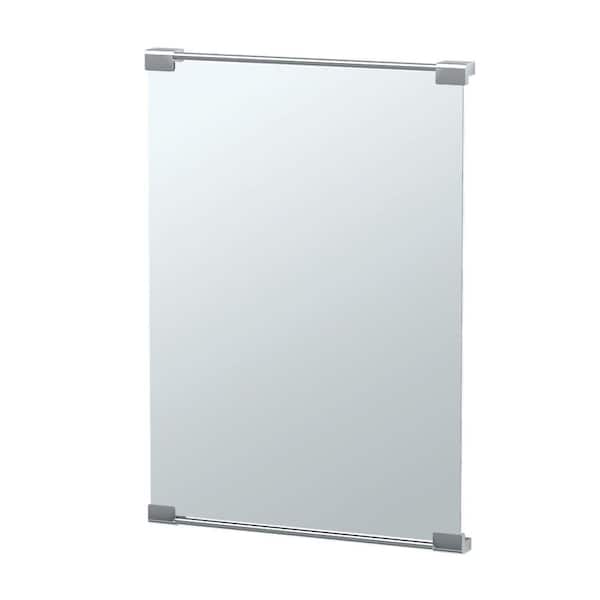 Gatco Fixed 22 in. W x 31 in. H Framed Rectangular Bathroom Vanity Mirror in Chrome