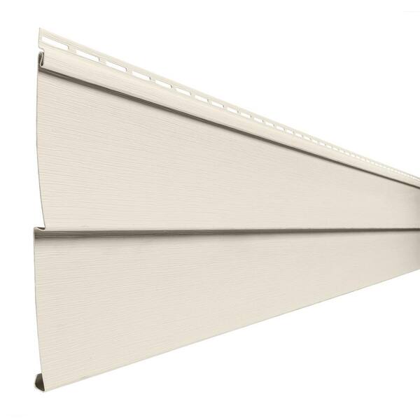 Ply Gem Transformations Double 4 in. x 150 in. Ivory Lap Vinyl Siding