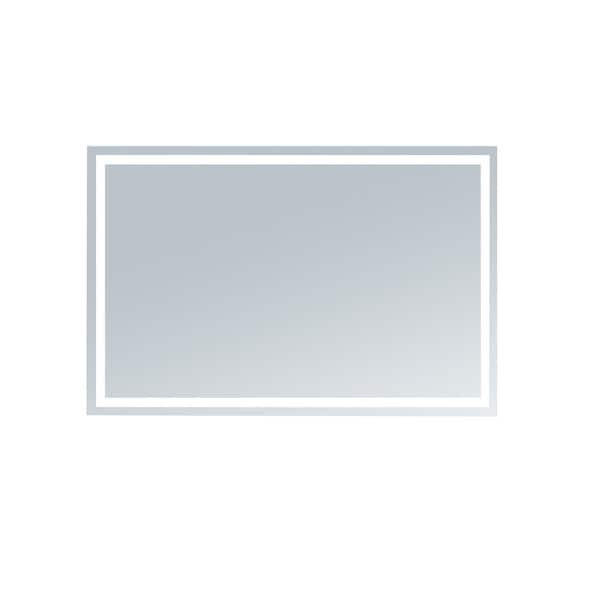innoci-usa Terra 56 in. W x 36 in. H Frameless Rectangular LED Light Bathroom Vanity Mirror