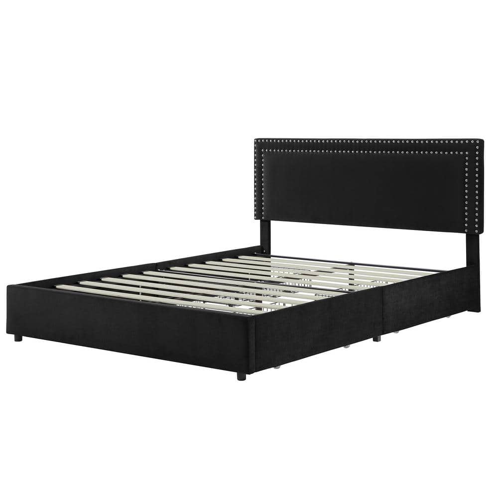 Platform Bed Frame Black Metal Queen - rated 4.4737 stars from 19 reviews