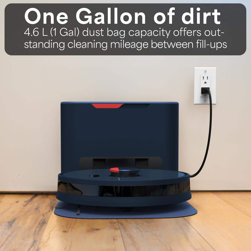 Navy Cordless Bagless Wi-Fi Robot Vacuum and Mop