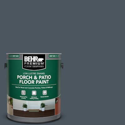 1 gal. #N480-7 Midnight Blue Low-Lustre Enamel Interior/Exterior Porch and Patio Floor Paint