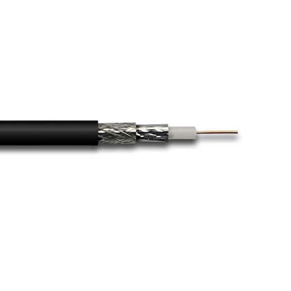 Syston Cable Technology RG6 Dual Shield 100 ft. Black CM Coaxial