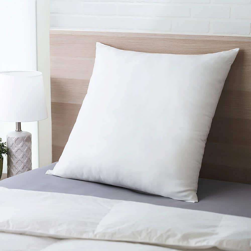 White Hypoallergenic Polyester Euro Pillow Insert