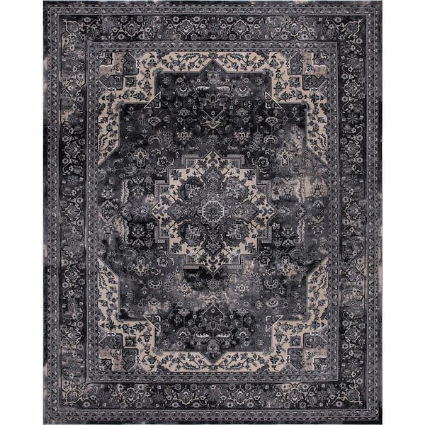 Home Decorators Collection Angora Anthracite 8 ft. x 10 ft ...